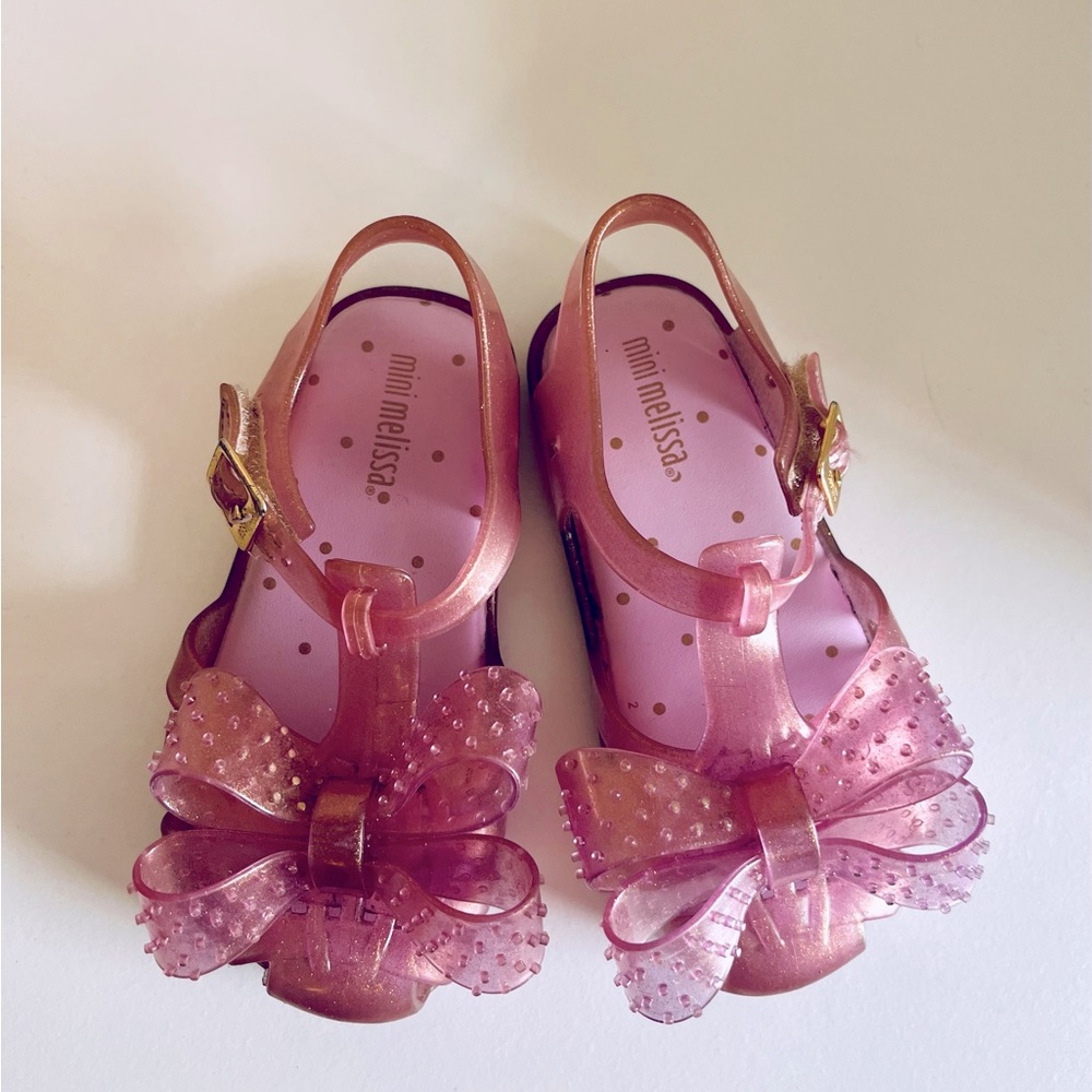 Mini Melissa - sandals bowtie pink / 8